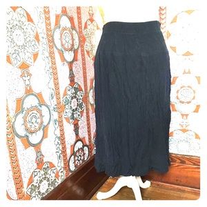 Vintage navy crepe skirt